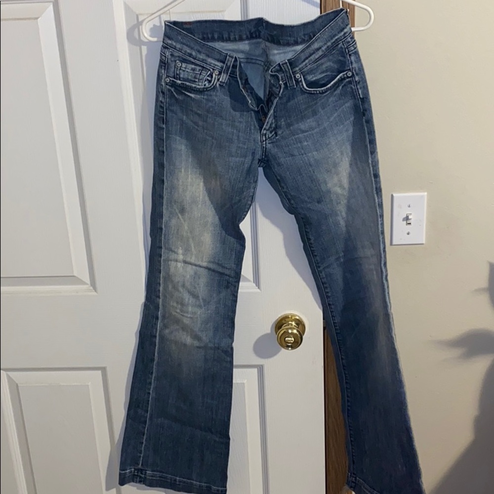 Light blue low rise jeans
